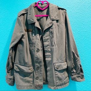 Topshop Moto Utility Army Oversized Jacket